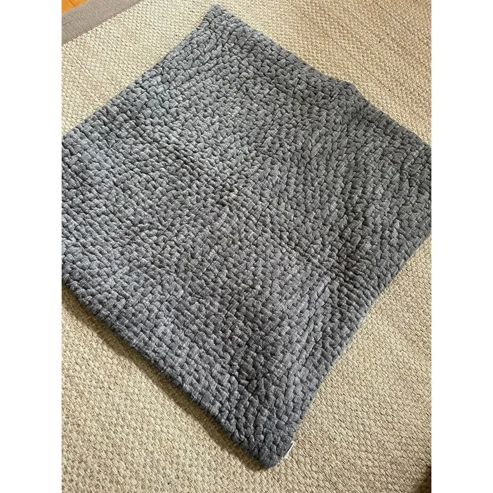 Arhaus Pickstitch Gray Quilted Pillow Sham 1 SHAM ONLY